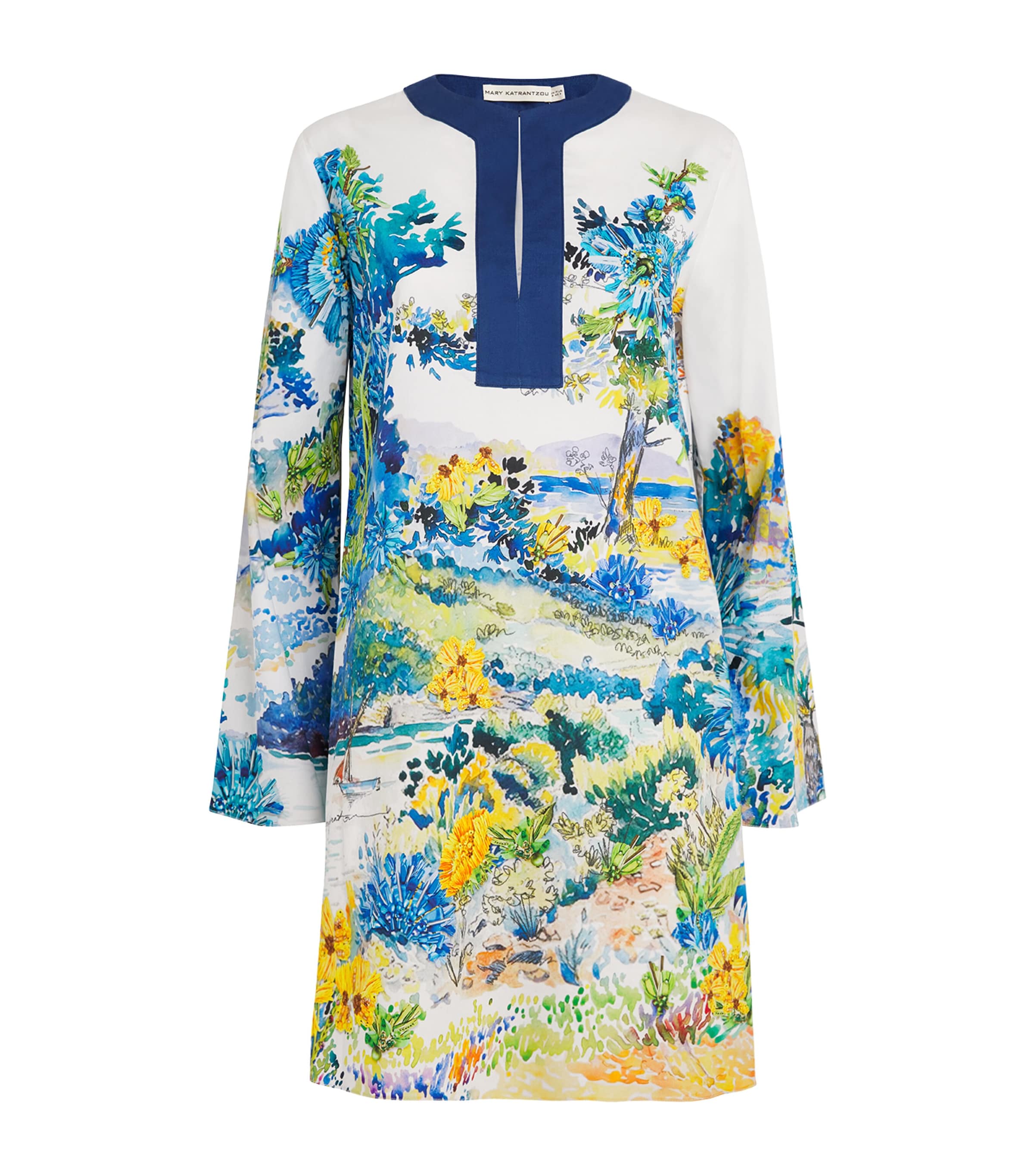 MARY KATRANTZOU PRINTED ELSA MINI KAFTAN