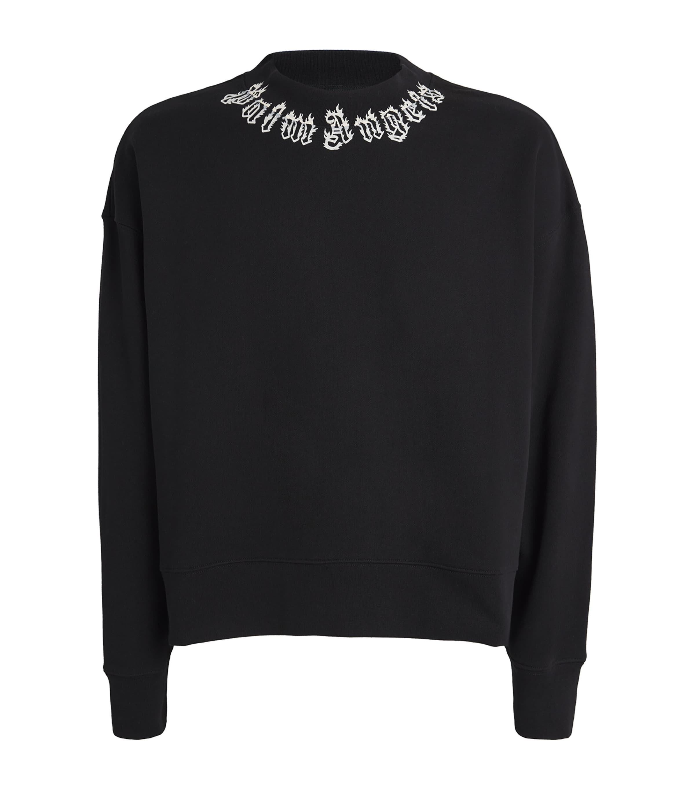 PALM ANGELS OVERSIZED LOGO NECK SWEATSHIRT