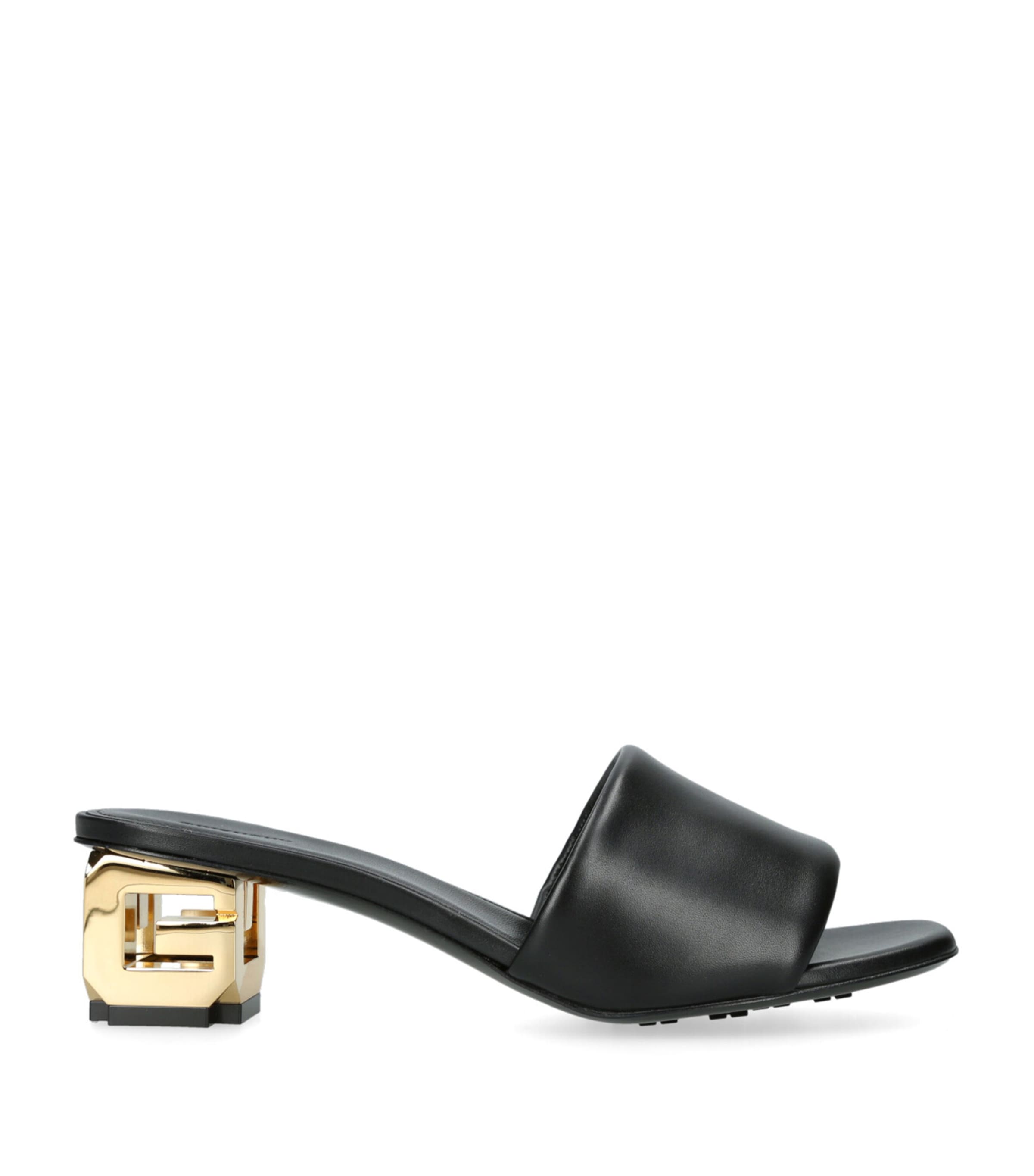 Shop Givenchy Leather G Cube Mules 45