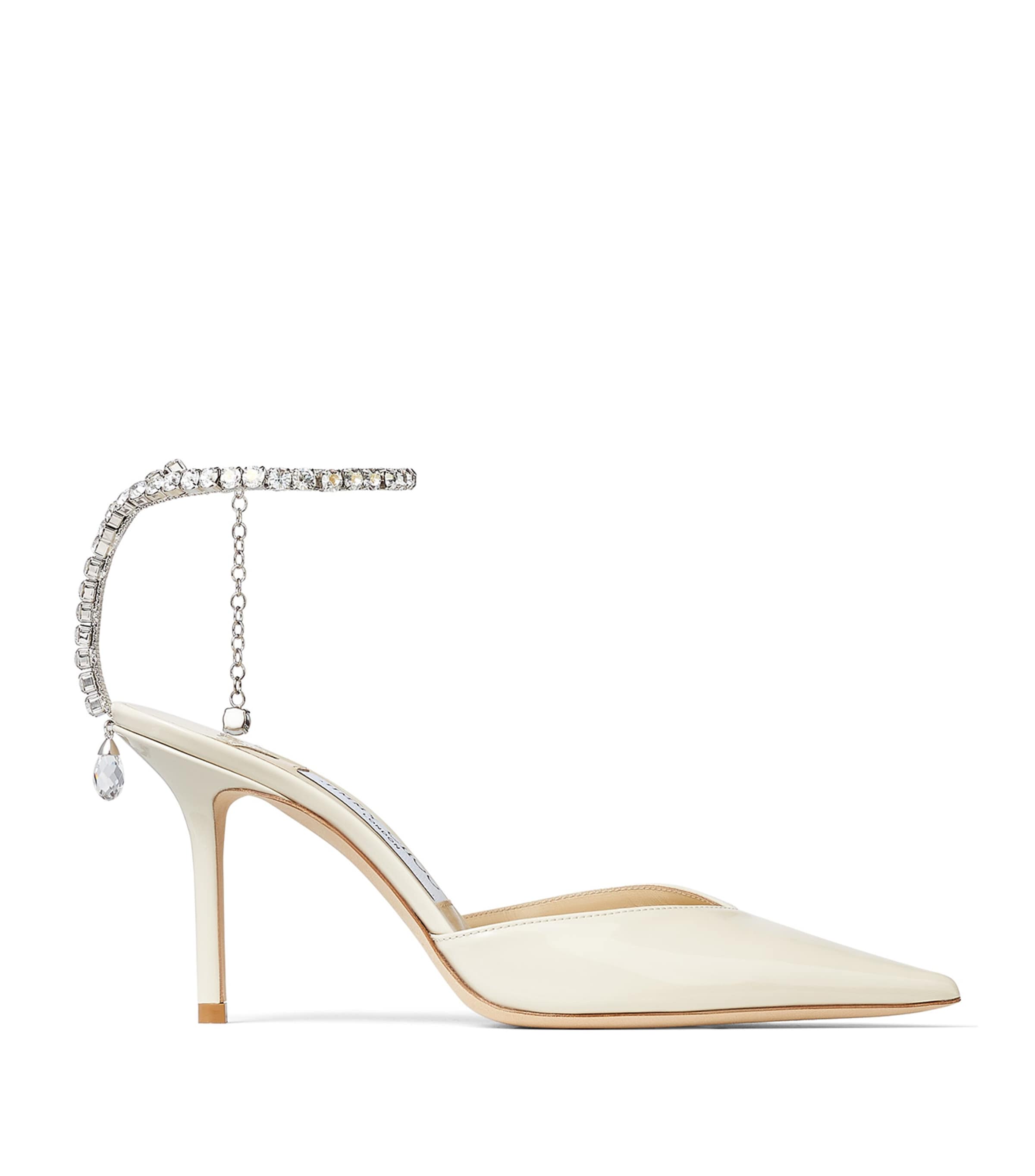 Shop Jimmy Choo Saeda 85 Patent Pumps In White