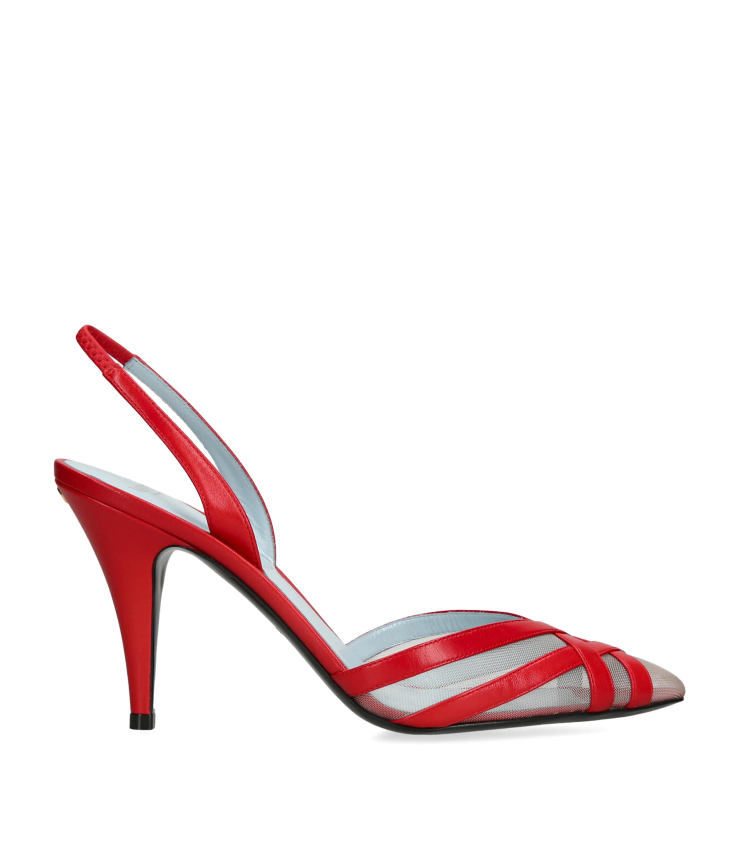 VALENTINO GARAVANI LEATHER IMPUDANCE SLINGBACK PUMPS 90